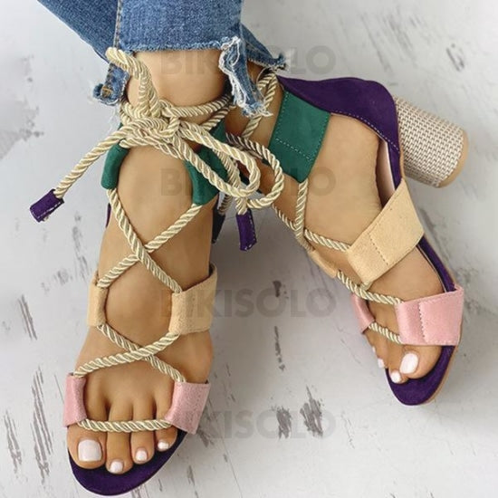 Femmes Pu Talon Bottier Sandales À Bout Ouvert Avec Ouvertes Chaussures