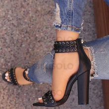 Charger l'image dans la galerie, Femmes Pu Talon Bottier Sandales Escarpins À Bout Ouvert Avec Autres Chaussures