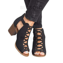 Charger l&#39;image dans la galerie, Femmes Pu Talon Bottier Sandales Escarpins Avec Ouvertes Chaussures