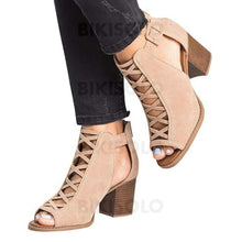 Charger l&#39;image dans la galerie, Femmes Pu Talon Bottier Sandales Escarpins Avec Ouvertes Chaussures