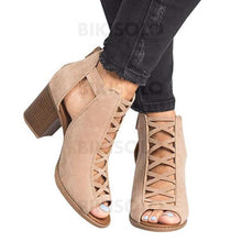 Charger l&#39;image dans la galerie, Femmes Pu Talon Bottier Sandales Escarpins Avec Ouvertes Chaussures