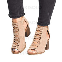 Charger l&#39;image dans la galerie, Femmes Pu Talon Bottier Sandales Escarpins Avec Ouvertes Chaussures