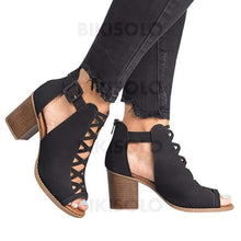 Charger l&#39;image dans la galerie, Femmes Pu Talon Bottier Sandales Escarpins Avec Ouvertes Chaussures