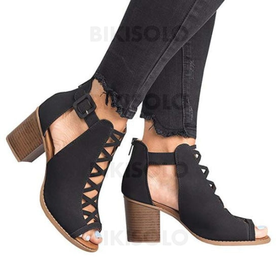 Femmes Pu Talon Bottier Sandales Escarpins Avec Ouvertes Chaussures