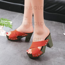 Charger l'image dans la galerie, Femmes Pu Talon Bottier Sandales Escarpins Plateforme À Bout Ouvert Chaussons Avec Autres