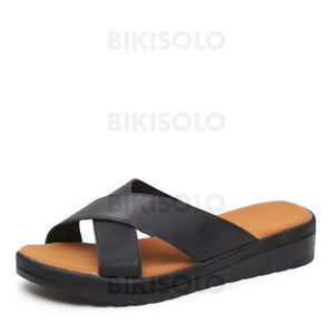 Femmes Pu Talon Compensé Chaussons Avec Autres Chaussures