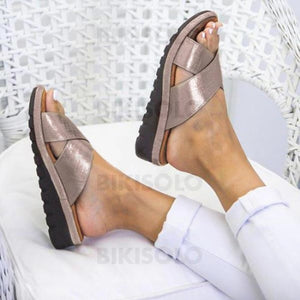 Femmes Pu Talon Compensé Chaussons Avec Autres Chaussures