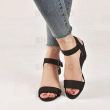 Charger l&#39;image dans la galerie, Femmes Pu Talon Compensé Sandales Avec Boucle Chaussures