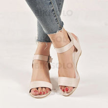 Charger l&#39;image dans la galerie, Femmes Pu Talon Compensé Sandales Avec Boucle Chaussures