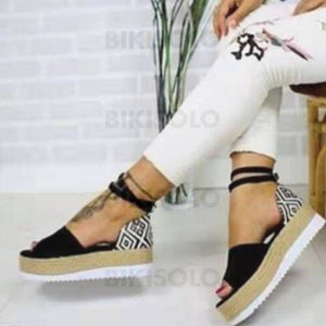 Femmes Pu Talon Plat Sandales À Bout Ouvert Avec Boucle Chaussures