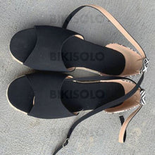 Charger l&#39;image dans la galerie, Femmes Pu Talon Plat Sandales À Bout Ouvert Avec Boucle Chaussures