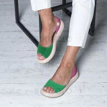 Charger l'image dans la galerie, Femmes Pu Talon Plat Sandales Chaussures Plates À Bout Ouvert Avec Autres Chaussures