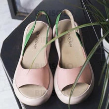 Charger l'image dans la galerie, Femmes Pu Talon Plat Sandales Chaussures Plates À Bout Ouvert Avec Autres Chaussures