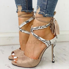 Charger l&#39;image dans la galerie, Femmes Pu Talon Stiletto Escarpins Avec Tassel Chaussures