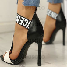 Charger l'image dans la galerie, Femmes Pu Talon Stiletto Sandales À Bout Ouvert Chaussures