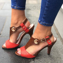 Charger l'image dans la galerie, Femmes Pu Talon Stiletto Sandales Avec Boucle Chaussures