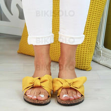 Charger l&#39;image dans la galerie, Femmes Pvc Talon Plat Sandales Chaussures Plates Avec Bowknot Chaussures