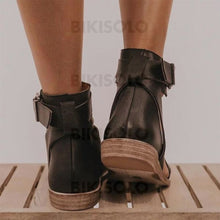 Charger l'image dans la galerie, Femmes Similicuir Talon Plat Sandales À Bout Ouvert Escarpins Avec Boucle Chaussures