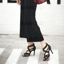 Charger l'image dans la galerie, Femmes Similicuir Talon Stiletto Sandales À Bout Ouvert Chaussures