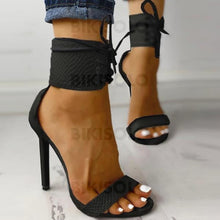 Charger l'image dans la galerie, Femmes Suède Talon Stiletto Sandales À Bout Ouvert Chaussures
