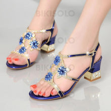 Charger l'image dans la galerie, Femmes Vrai Cuir Talon Stiletto Sandales Escarpins Avec Motif Appliqué Une Fleur Chaussures