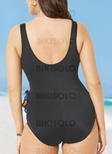 Charger l&#39;image dans la galerie, Feuilles Imprimé À Bretelles Col V Bohème Grande Taille Une Pièce Maillots De Bain