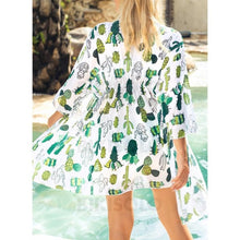 Charger l&#39;image dans la galerie, Feuilles Imprimé Sans Bretelle Élégante Frais Tenues De Plage Maillots De Bain
