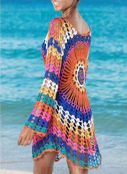 Fleuris Col U Bohème Tenues De Plage Maillots De Bain