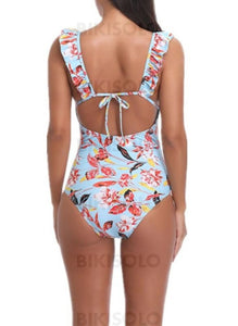 Fleuris Col U Jolis Une Pièce Maillots De Bain