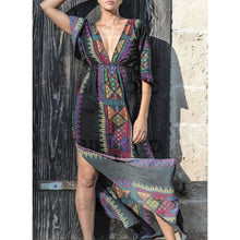 Charger l&#39;image dans la galerie, Fleuris Col V Bohème Tenues De Plage Maillots De Bain