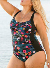 Charger l&#39;image dans la galerie, Fleuris Col V Sexy Grande Taille Une Pièce Maillots De Bain