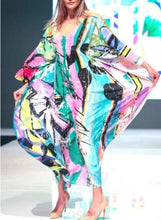 Charger l&#39;image dans la galerie, Fleuris Coloré Col V Bohème Tenues De Plage Maillots De Bain