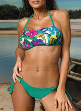 Charger l&#39;image dans la galerie, Fleuris Cordon De Serrage Dos Nu Mignon Bikinis Maillots De Bain