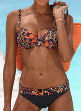 Charger l&#39;image dans la galerie, Fleuris Imprimé À Bretelles Sexy Vintage Bikinis Maillots De Bain