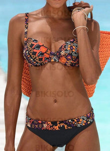 Fleuris Imprimé À Bretelles Sexy Vintage Bikinis Maillots De Bain