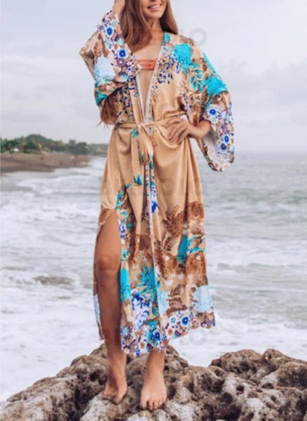 Fleuris Imprimé Col V Jolis Bohème Classique Tenues De Plage Maillots De Bain