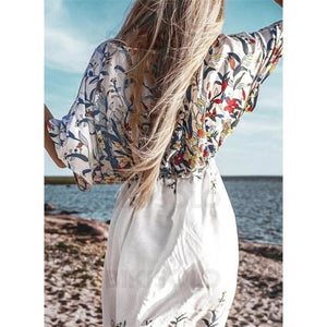 Fleuris Imprimé Cordon De Serrage Bohème Tenues Plage Maillots De Bain