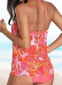 Fleuris Imprimé Dos Nu Vintage Une Pièce Maillots De Bain