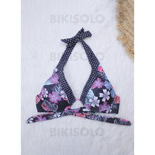 Charger l'image dans la galerie, Fleuris Taille Basse Dos Nu Col Rond Sexy Décontractée Bikinis Maillots De Bain