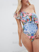 Charger l&#39;image dans la galerie, Floral Seule-Épaule Jolis Une Pièce Maillots De Bain Piece