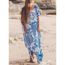 Charger l&#39;image dans la galerie, Imprimé Col Rond Bohème Tenues De Plage Maillots De Bain