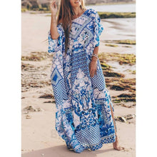 Charger l&#39;image dans la galerie, Imprimé Col Rond Bohème Tenues De Plage Maillots De Bain