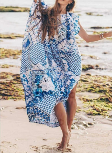 Imprimé Col Rond Bohème Tenues De Plage Maillots De Bain