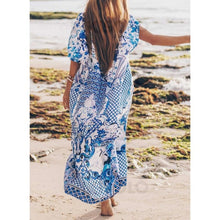 Charger l&#39;image dans la galerie, Imprimé Col Rond Bohème Tenues De Plage Maillots De Bain