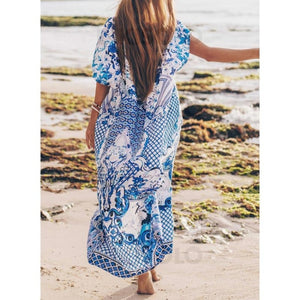 Imprimé Col Rond Bohème Tenues De Plage Maillots De Bain