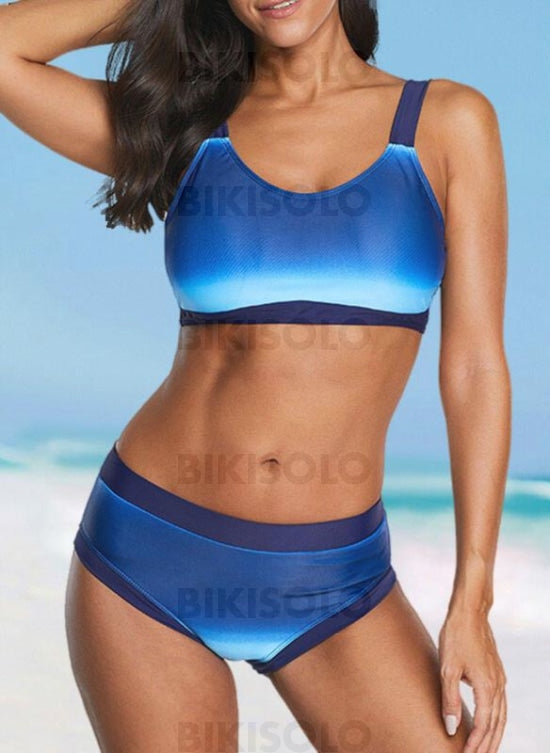 Imprimé Col U Sports Grande Taille Bikinis Maillots De Bain