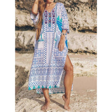 Charger l&#39;image dans la galerie, Imprimé Col V Bohème Tenues De Plage Maillots De Bain
