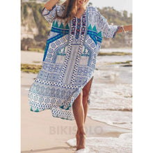Charger l&#39;image dans la galerie, Imprimé Col V Bohème Tenues De Plage Maillots De Bain
