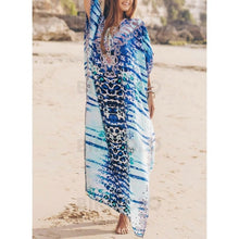Charger l&#39;image dans la galerie, Imprimé Col V Bohème Tenues De Plage Maillots De Bain
