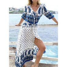 Charger l&#39;image dans la galerie, Imprimé Col V Sexy Jolis Attrayant Tenues De Plage Maillots De Bain